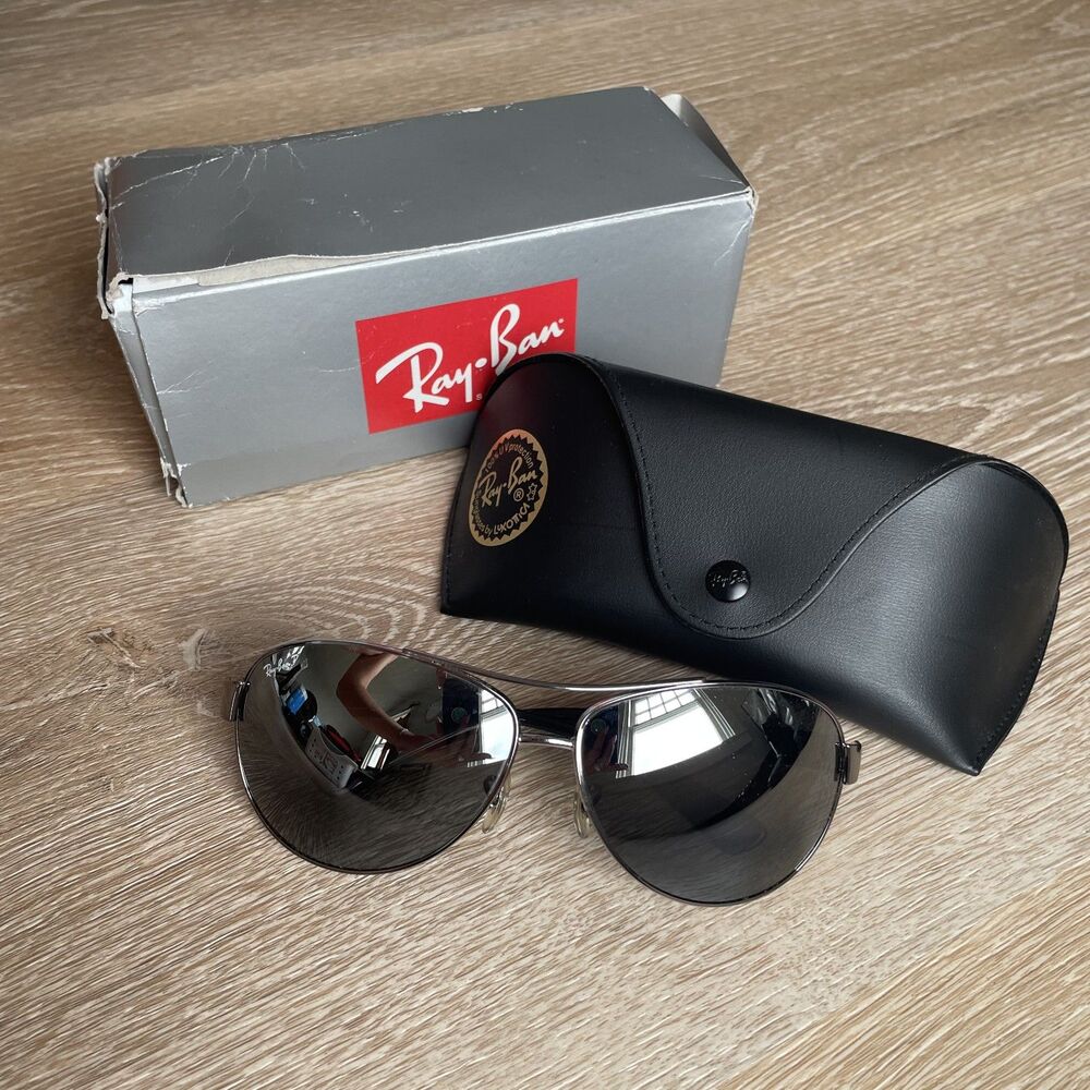 Ray-Ban Gunmetal Aviator Sunglasses - RB3393 004/87 (NWT)